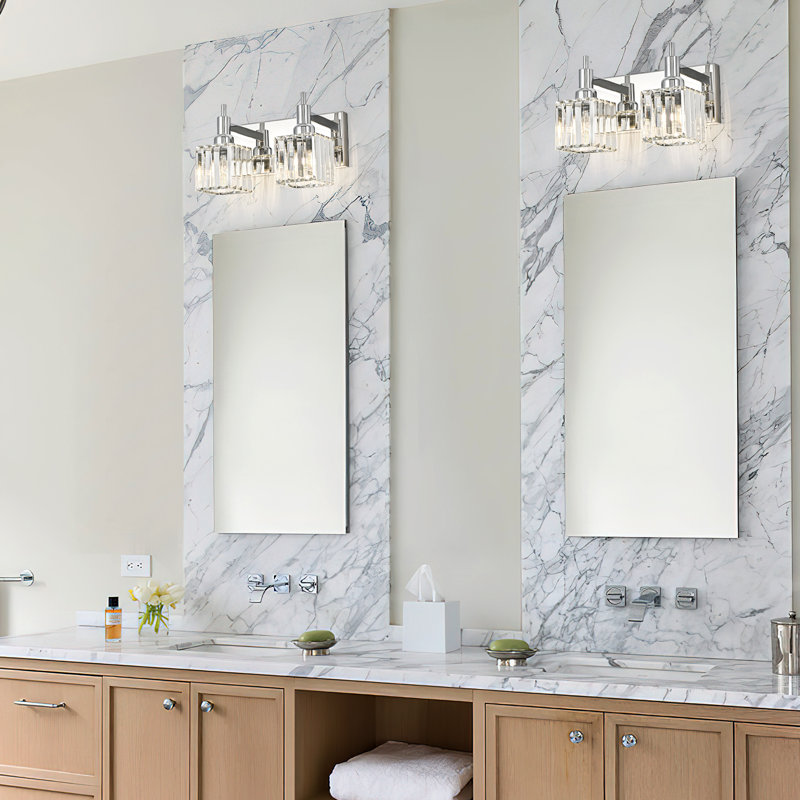 Taevion Dimmable Vanity Light, Chrome, 2 Lights