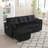 Modular Sectional Sofa L Shaped Modular Couch with Reversible Chaise-888370912
