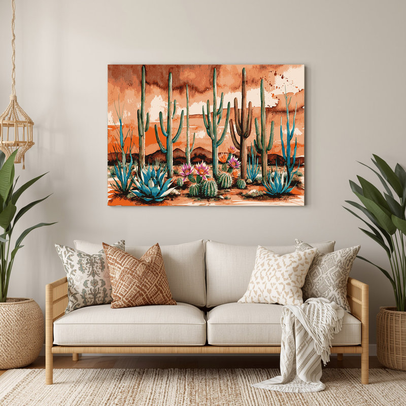 Art mural en métal beige du sud-ouest 100% paysages désertiques, H 96 po x l 120 po x P 0,05 po