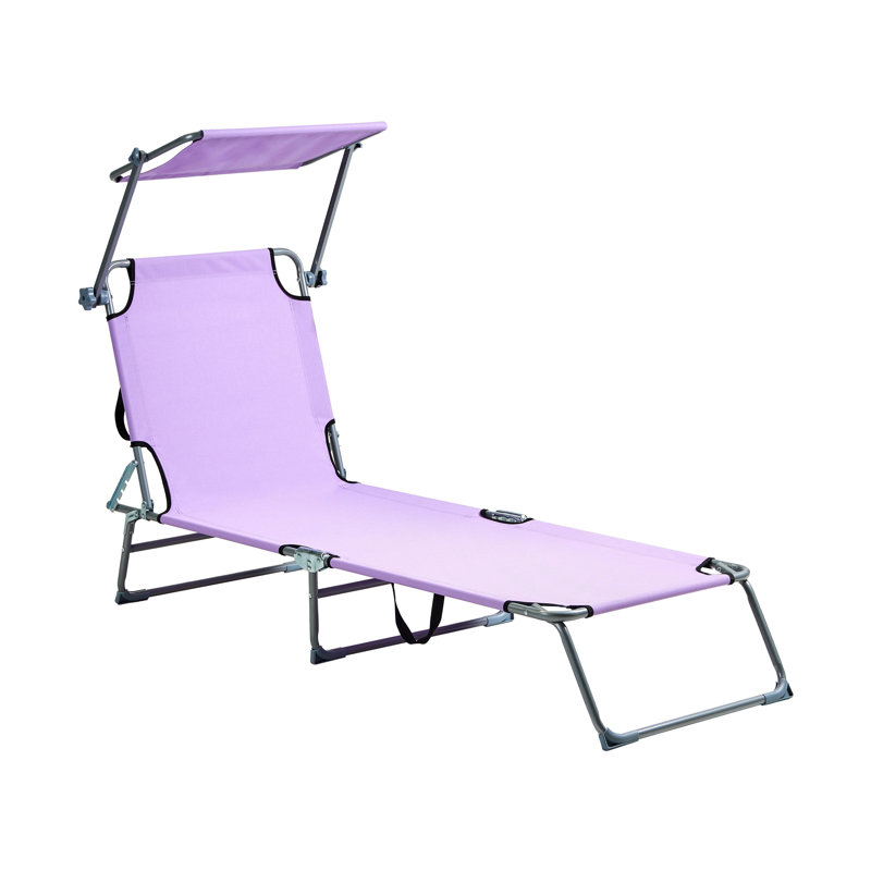 Sun Lounger FOLIGNO Metal, Purple
