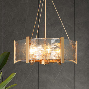 Hanshelmut 6 - Light Shaded Drum Chandelier