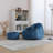 Modern Bean Bag Chairs, Comfy Round Chair For Adults With Ottoman, Leisure Single Sofa Reading Chair With Pillow For Living Room, Bedroom, Apartment-610361184