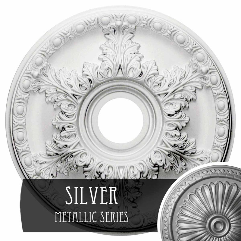 Médaillon de plafond Endurathane Nottingham, DO 18 po x P 3 1/2 po x P 1 1/2 po (convient aux auvents jusqu'à 4 5/8 po), finition brique réfractaire peinte à la main
