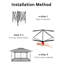 12 Ft. W x 12 Ft. Metal Soft Top Patio Gazebo