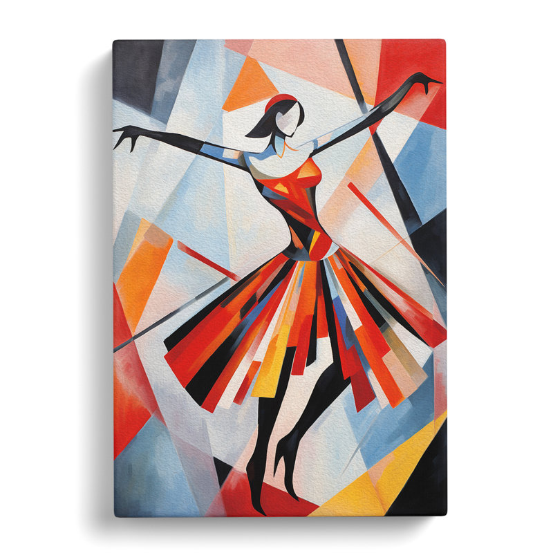 Ballet Dancer Constructivism No.2 - Wrapped Canvas, 50cm H x 35cm W x 3cm D