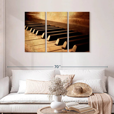 Clés de piano Abarca sépia