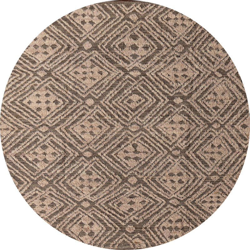 Abstract Indoor Rug, Round 7'