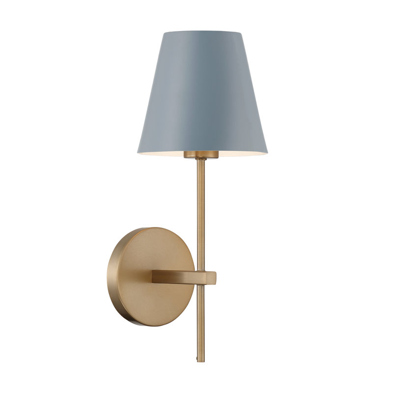 Applique murale dorée 1 lumière Kinston, Bleu