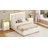 Velvet Upholstered Platform Bed Frame with Height Adjustable Headboard-229704850-231173042