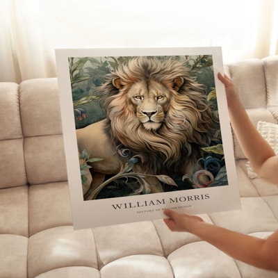 Animaux, animaux, William Morris Lion I Cottage, reproduction d'art non encadrée