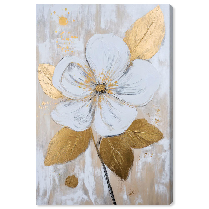 Art, art élégant, art floral, Luxe Flower III, H 15 po x l 10 po, Toile tendue