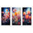Multicolor Celestical Tulips At Night - Tulips Metal Prints Set Of 3-2133112751