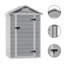 4.4 x 3.4FT Garden Plastic Storage Shed with Lockable Hinged Door