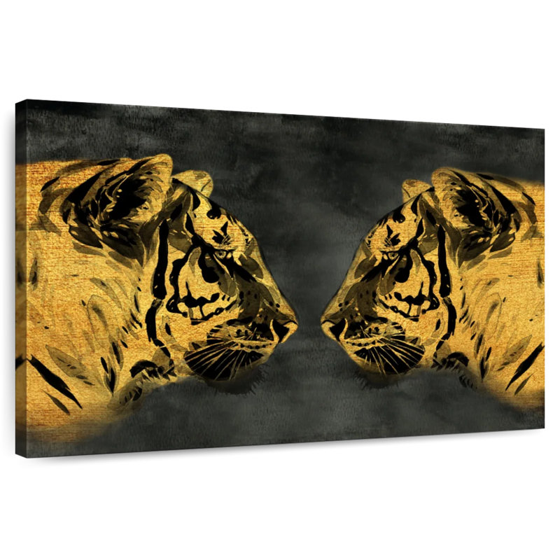 Golden Tigers, 30" H x 45" W