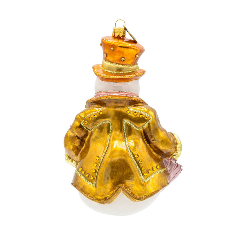 6.5'' Handmade Mouth-blown Glass, Hand-enameled, Crystal Hanging Figurine Ornament