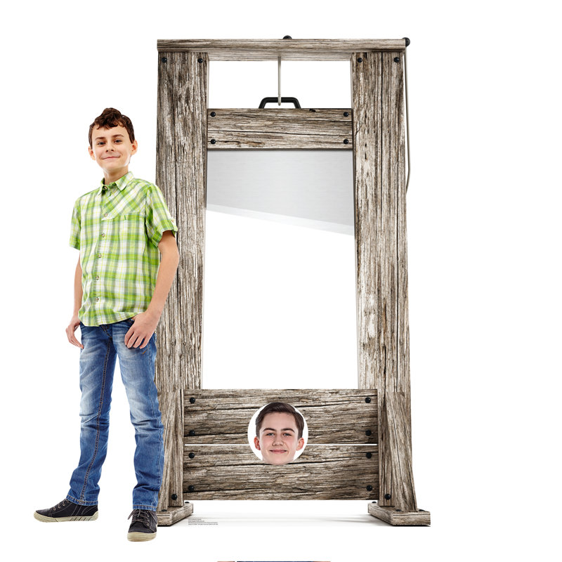 Rustic Life-Size Guillotine Cardboard Standin Decor