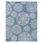 Tapis intérieur / extérieur en polypropylène tissé à plat à motif de médaillons flottants gris et gris Sobana-117046185