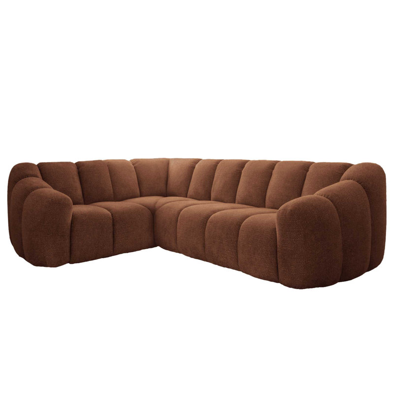 Shell Corner Sofa , Orange, Left Hand Facing