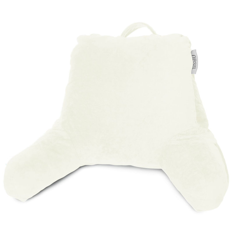 Coussin de lecture Nestl, H 17 po x l 31 po x P 12 po, Blanc cassé