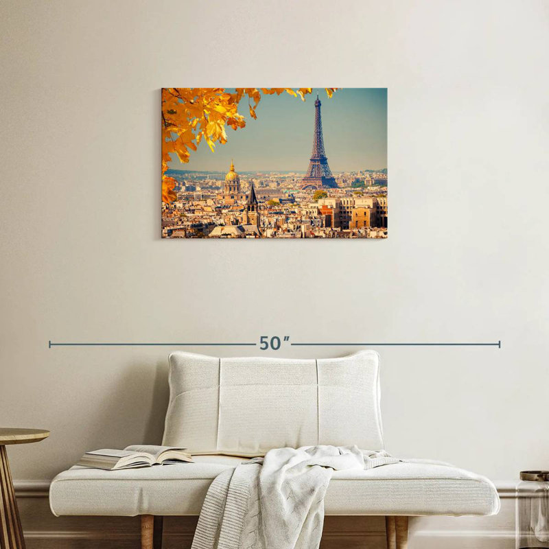 Ravi Autumn Eiffel Tower Skyline, 20" H x 30" W