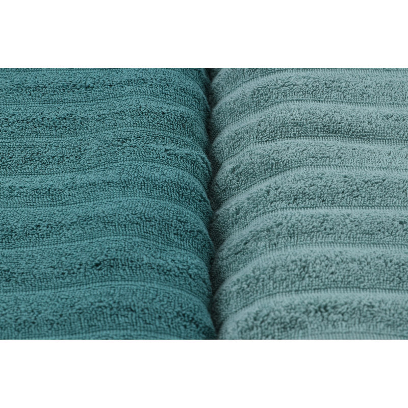 Turkish Cotton Midweight Bath Towel, Petrol Blue/Green