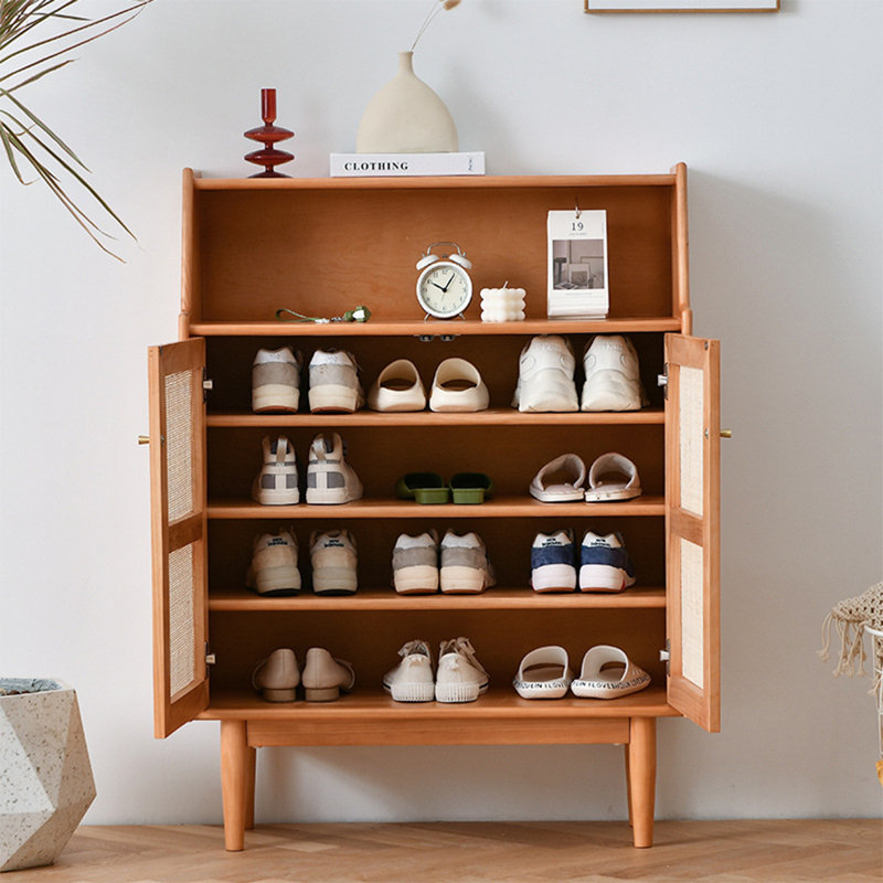 Creative Multi-Layer Rattan Shoe Storage Cabinet
