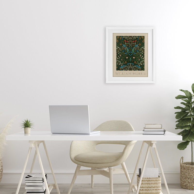 "Ornate Botanicals" William Morris, reproduction encadrée sous verre, design par Lil 'Rue, H 16 po x l 13 po