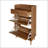 Charming Double-Layer Rattan Shoe Rack Cabinet for Entrance, Enhancing Home Decoration and Organization-143232737