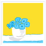 Rose Vase In Yellow Giclee Print by Dana Gibson