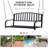 Outsunny 2 Person Front Porch Swing Patio Swing Bench, Outdoor Steel Swing Chair with Sturdy Chains, 528 lb Weight Capacity Raybon