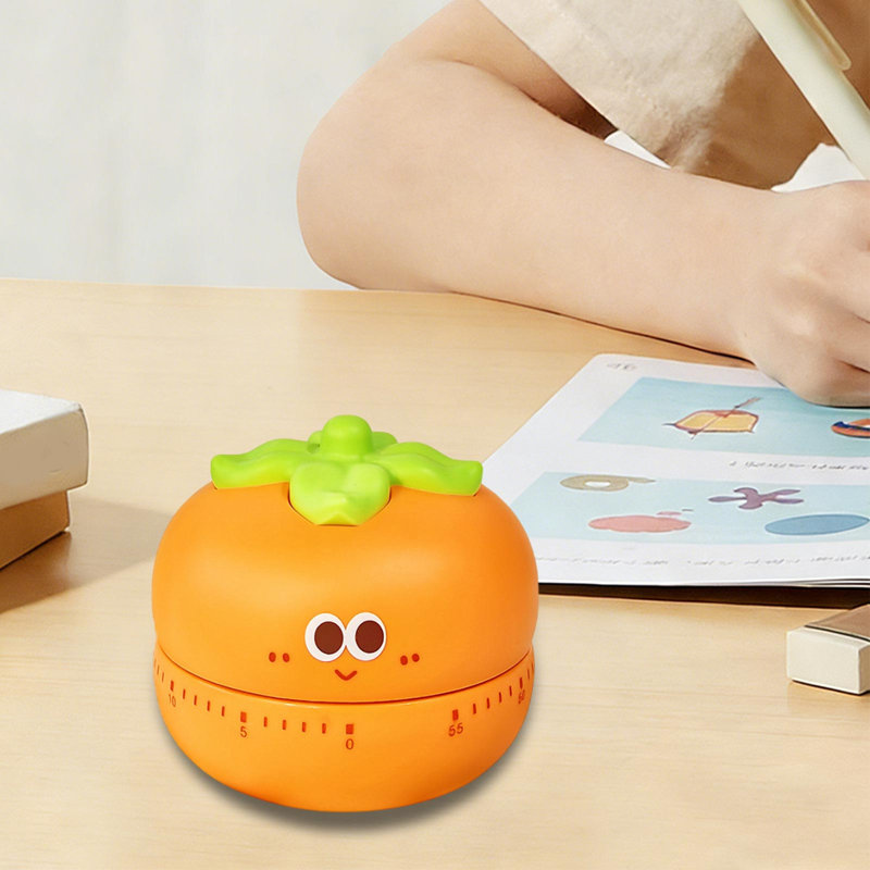 Pla stic kitchen cooking timer Persimmon-shaped Timer A Tool For Elementary School Students Suitable As A Kitchen Cooking Timer