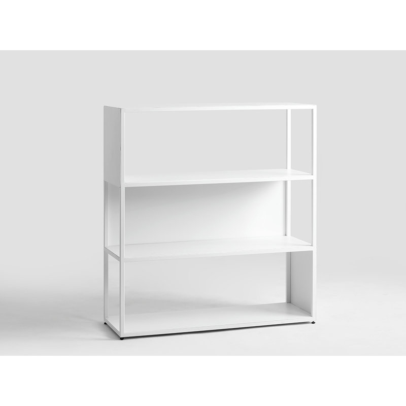Rayne 110cm H Steel Geometric Bookcase, H110 x W100 x D35cm, White