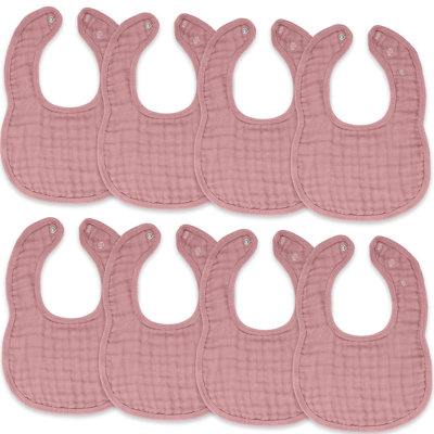 Comfy Cubs Muslin Bibs for Babies - Feeding, Drool and Teething Bib with Adjustable Snaps