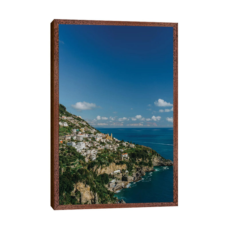 Praiano Italy II by Bethany Young - Print on Canvas, 66.04cm H x 45.72cm W x 3.81cm D, Classic Brown Wood Framed