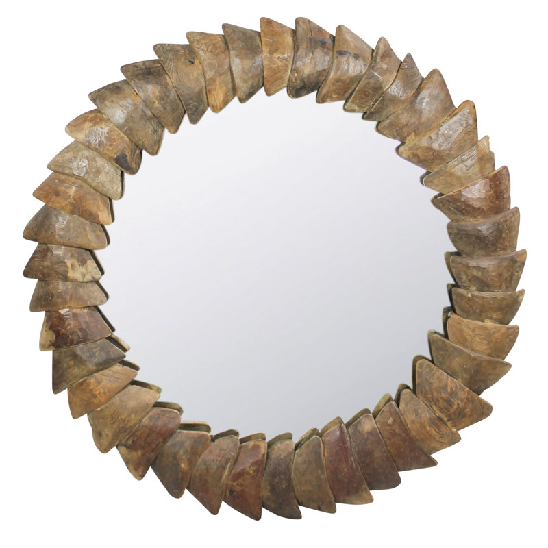 Miroir mural court en bois massif Courtlynn