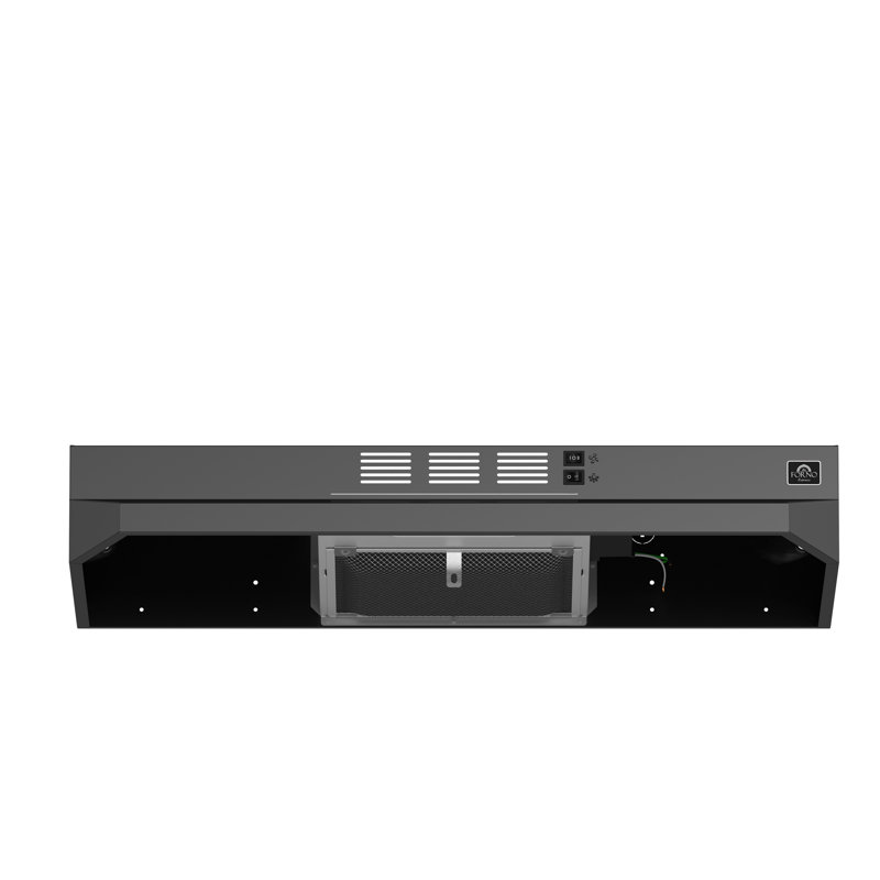 Forno Cappa 30" Under Cabinet Range Hood, 200 CFM, Convertible, Black