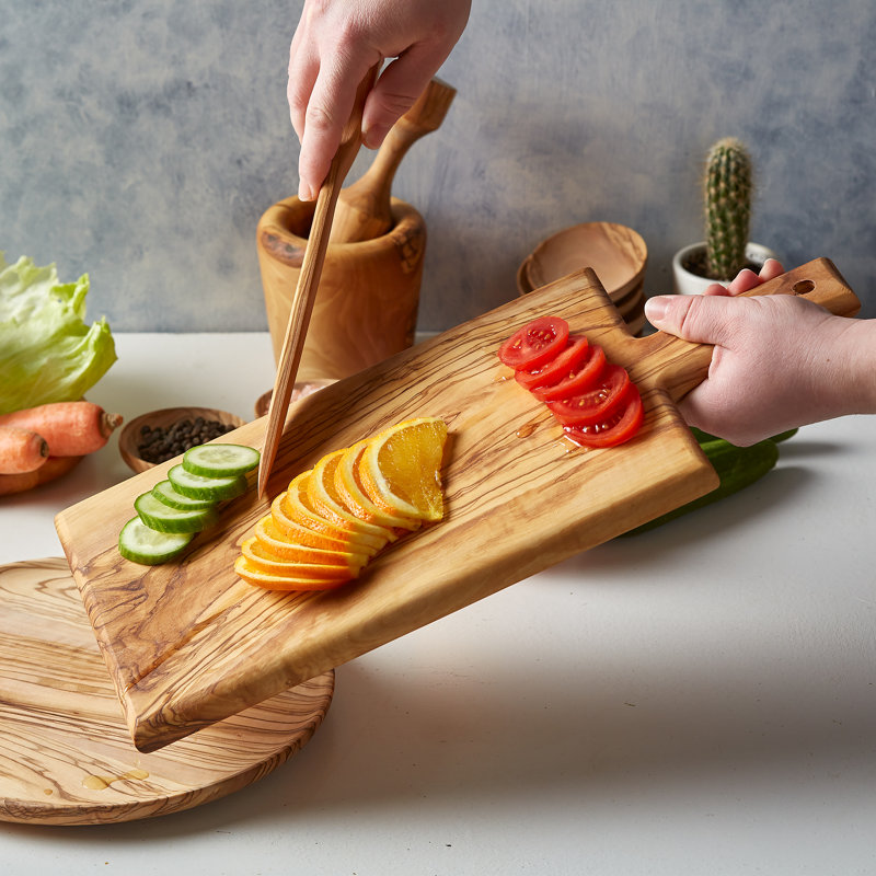 Crystalia USA Olive Wood Cutting Board