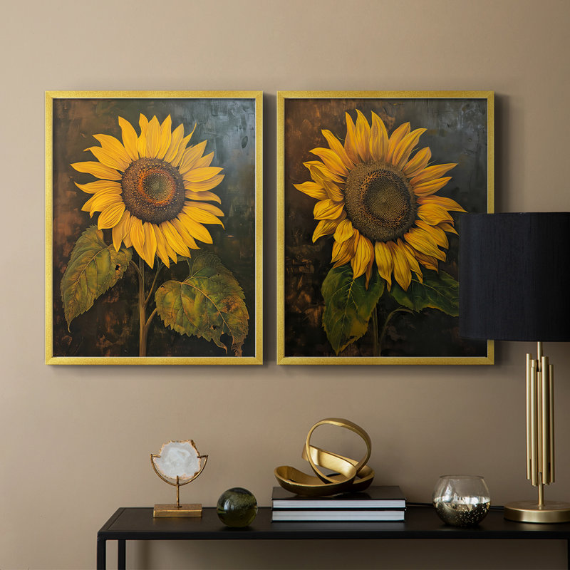 «FLORAL Series CDXCIV», reproduction encadrée de qualité supérieure - prête à être accrochée - aucun clou requis - aucun clou requis