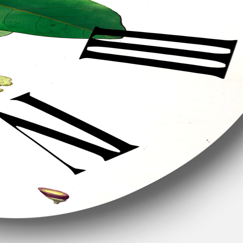 Vintage Botanicals V - Horloge murale de ferme, Moyenne