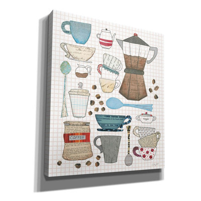 'Coffee Chart I v2 Gingham' by Courtney Prahl, Giclee Canvas Wall Art
