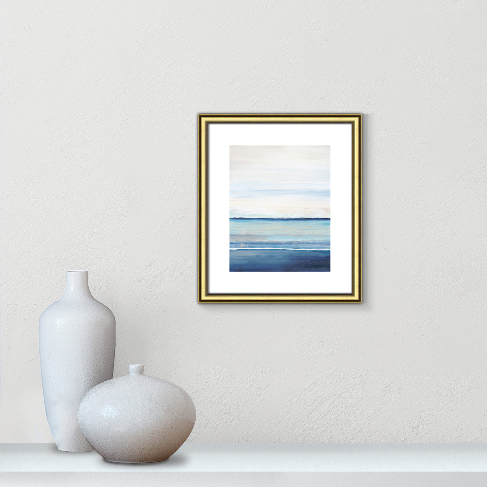 Emmit "Distant Whispers" Print by Filippo Ioco, 15" H x 13" W x 0.88" D, Gold Framed Paper