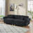 " modern 3-seater flannelette sofa | spring-wrapped cushions | stylish metal feet | 4 throw pillows | living room & bedroom-1476217123
