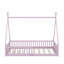 Lit simple en bois avec clôture-897621367