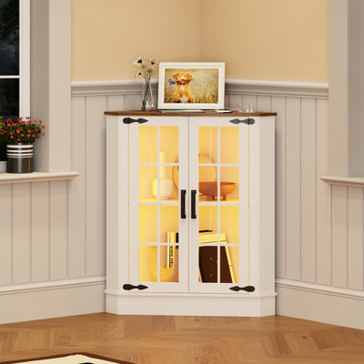 Buckhurst 2 - Door Corner Accent Cabinet With LED Light