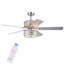 Ventilateur de plafond en cristal de 52 po à 5 pales avec ensemble d'éclairage Parma-2106410246