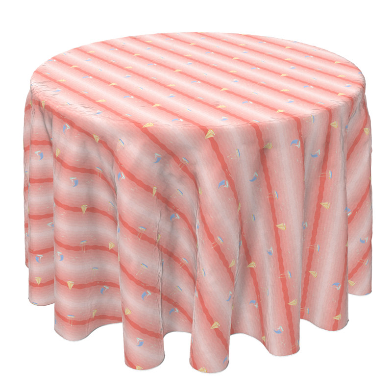 Round Cotton Twill Tablecloth