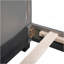 Lit plateforme tapissier pleine grandeur avec ornement en lapin gris