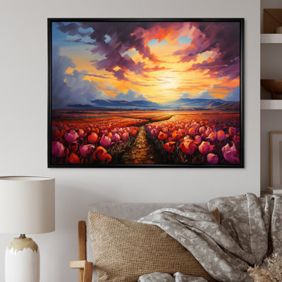 «Danemark Multicolor Tulip Fields IV», reproduction sur toile