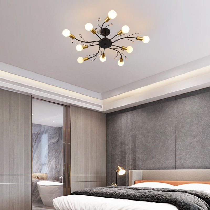 10-Light 78cm Semi Flush Mount