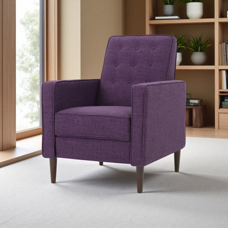 Fauteuil inclinable Fauteuil inclinable Fauteuil inclinable moderne de style Mid-Century à dossier inclinable avec coussin de siège plus épais